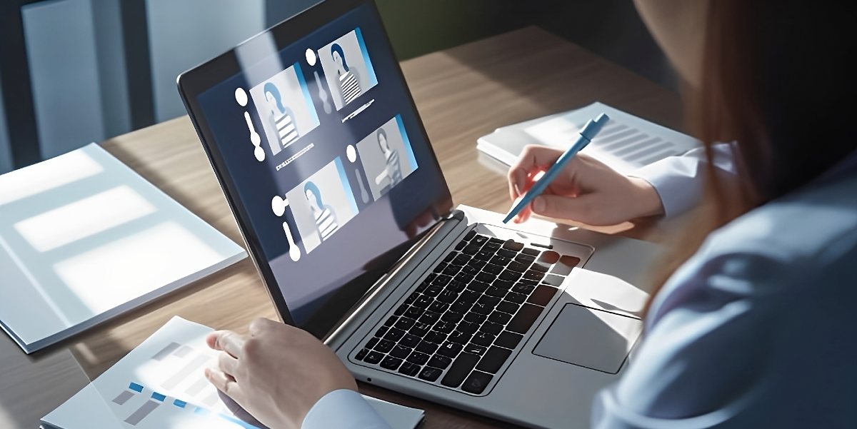 munca in schimburi vs munca dupa programul standard, femeie manager la laptop care analizeaza programul de lucrul al angajatilor.